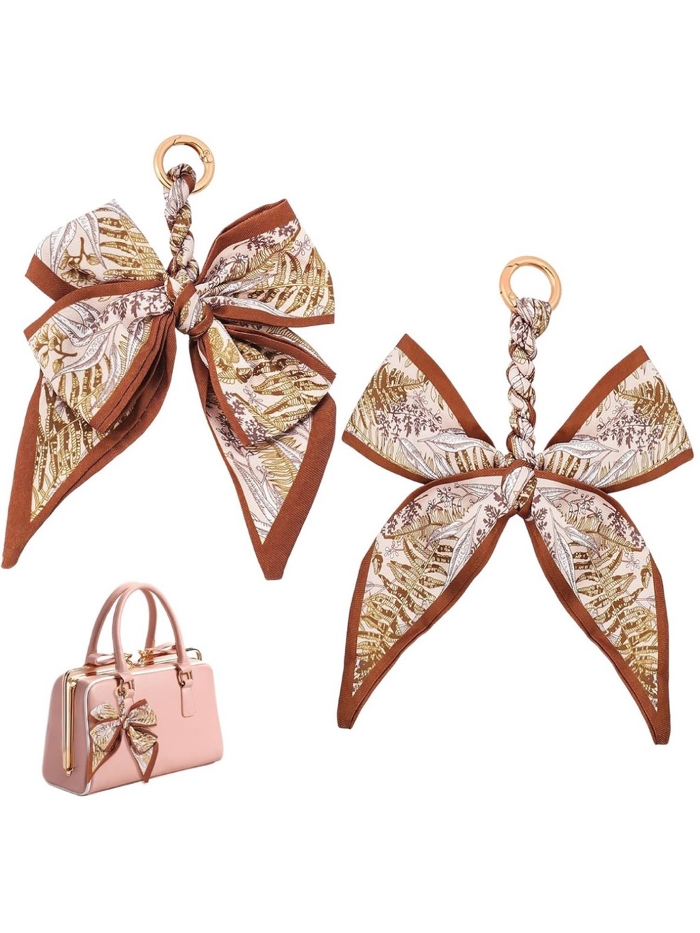 2 Piece Bow Bag Charm